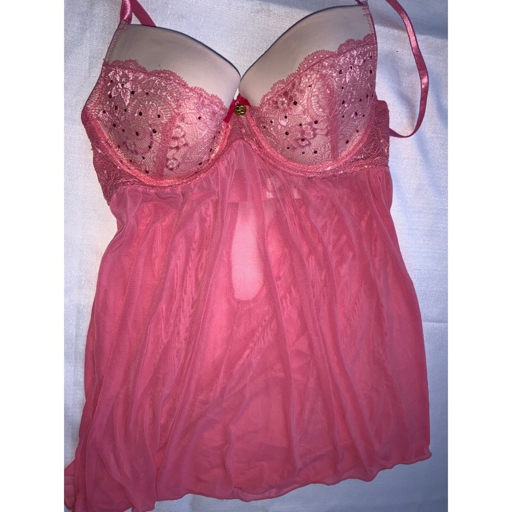 Jessica Simpson Pink Lace Chemise